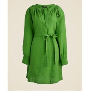J.Crew mini Green Linen Cabana Dress XS
